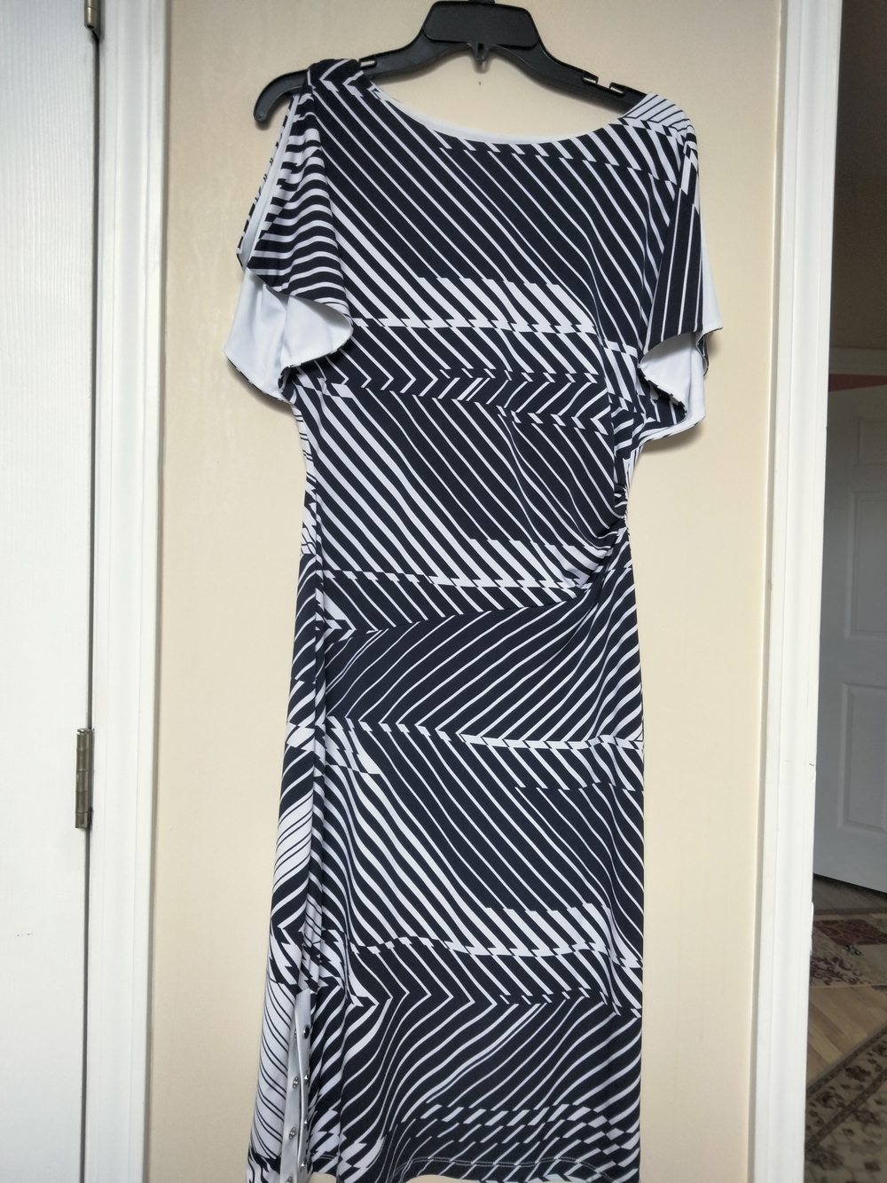 Black & White Striped Women’s Dress